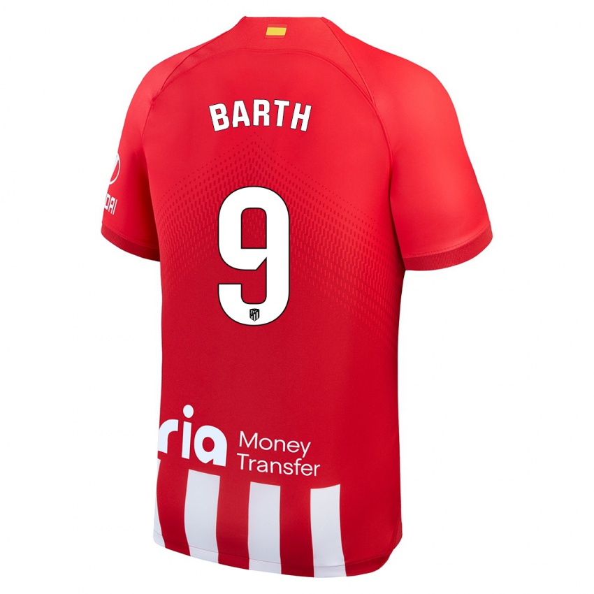 Niño Camiseta Merle Barth #9 Rojo Blanco 1ª Equipación 2023/24 La Camisa México