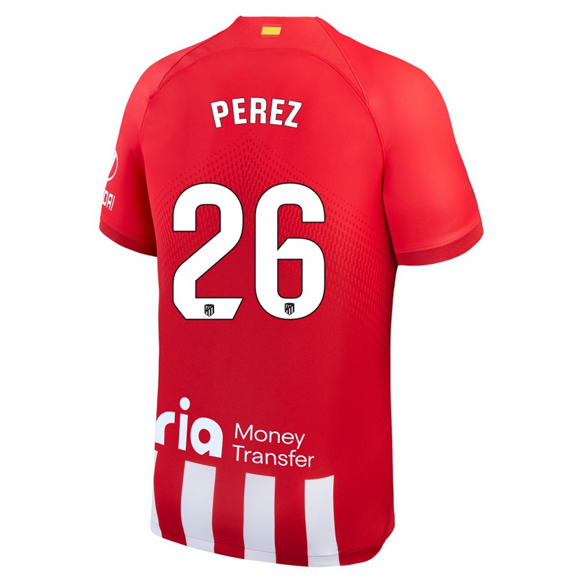 Niño Camiseta Xenia Perez #26 Rojo Blanco 1ª Equipación 2023/24 La Camisa México