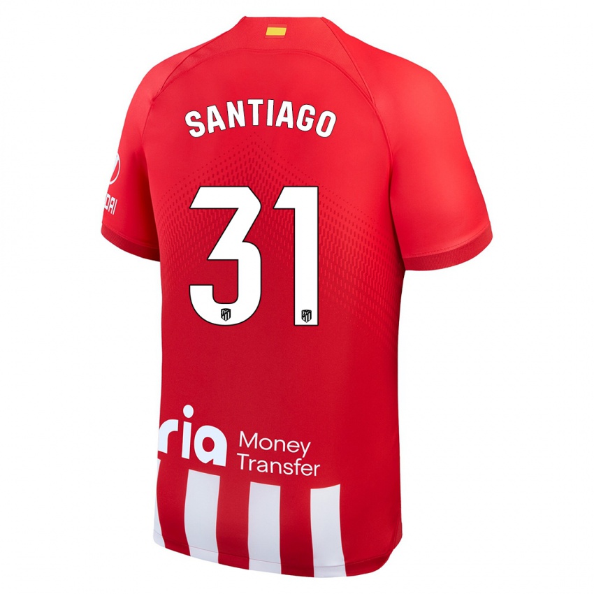 Niño Camiseta Abraham Santiago #31 Rojo Blanco 1ª Equipación 2023/24 La Camisa México