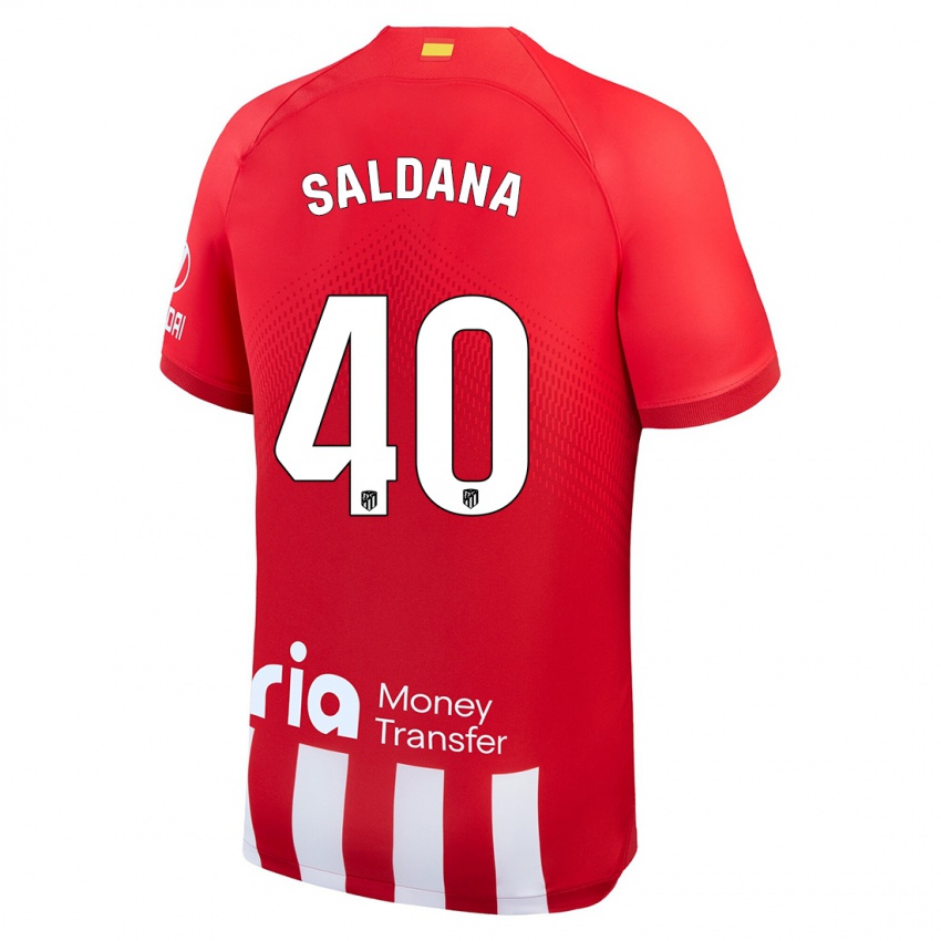 Niño Camiseta Jose Saldana #40 Rojo Blanco 1ª Equipación 2023/24 La Camisa México