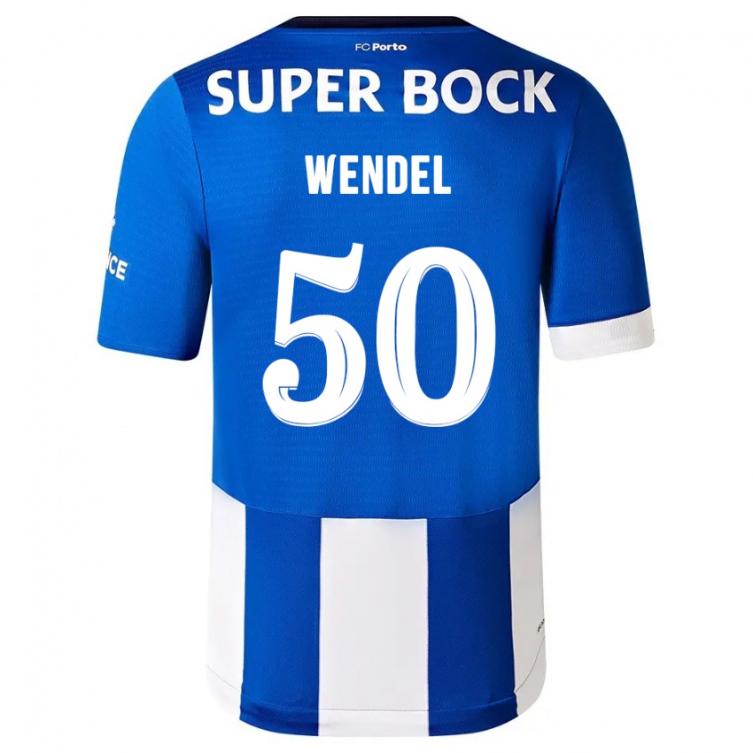 Niño Camiseta Wendel #50 Azul Blanco 1ª Equipación 2023/24 La Camisa México