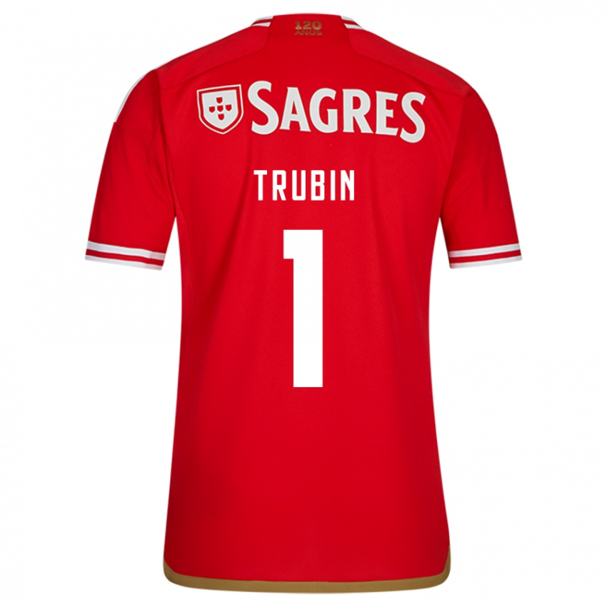 Niño Camiseta Anatoliy Trubin #1 Rojo 1ª Equipación 2023/24 La Camisa México