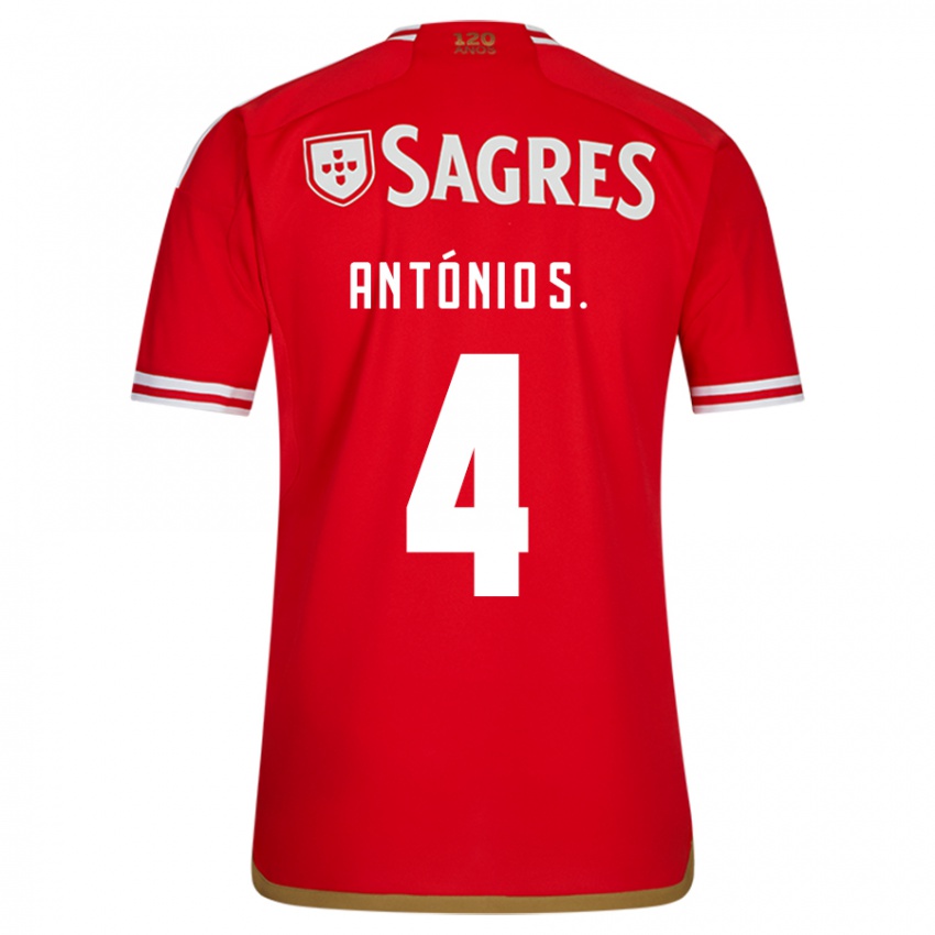 Niño Camiseta António Silva #4 Rojo 1ª Equipación 2023/24 La Camisa México