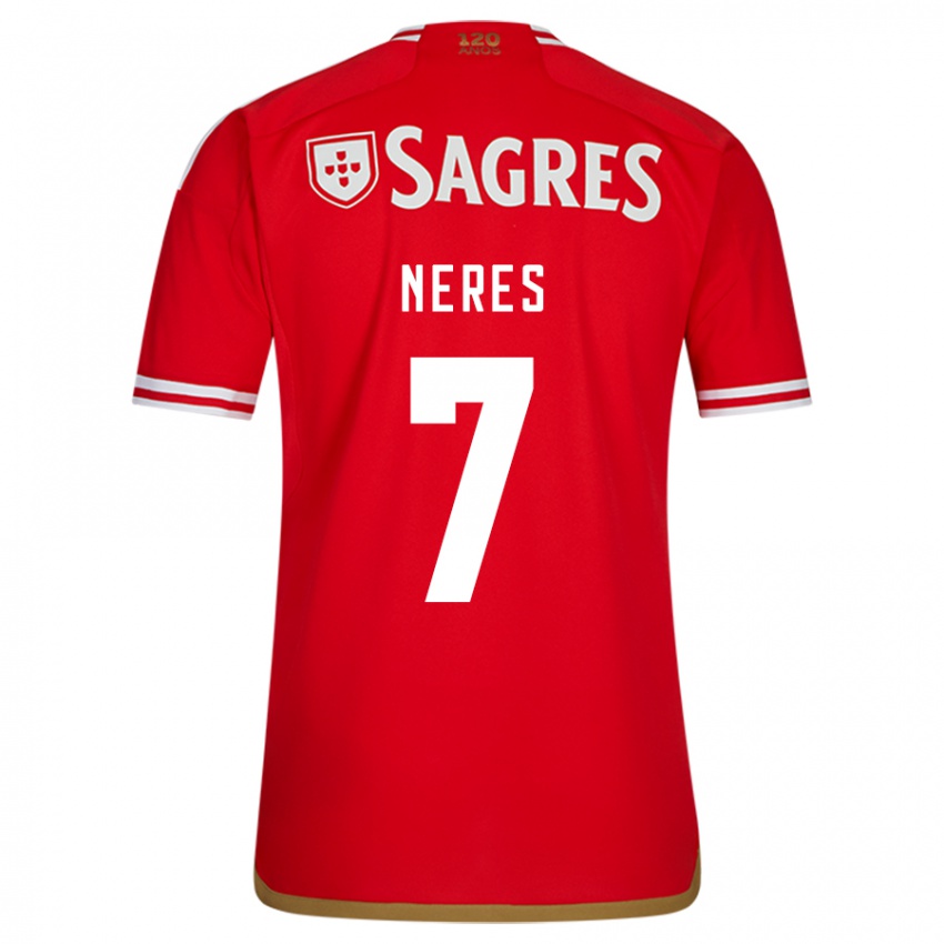 Niño Camiseta David Neres #7 Rojo 1ª Equipación 2023/24 La Camisa México