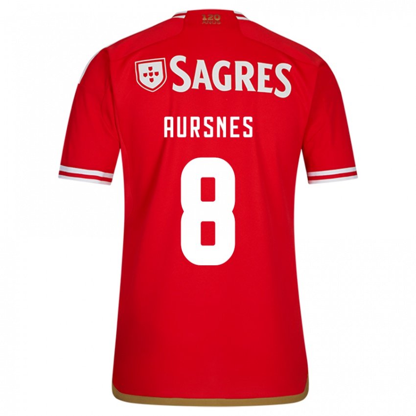 Niño Camiseta Fredrik Aursnes #8 Rojo 1ª Equipación 2023/24 La Camisa México