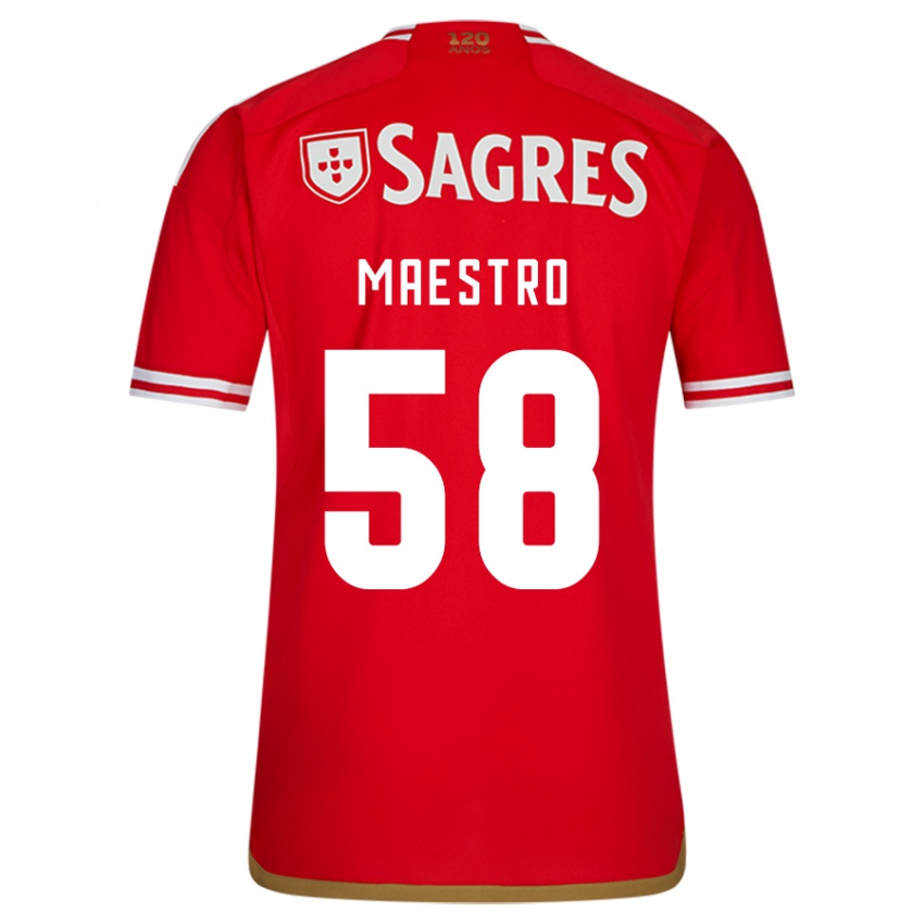 Niño Camiseta Maestro #58 Rojo 1ª Equipación 2023/24 La Camisa México