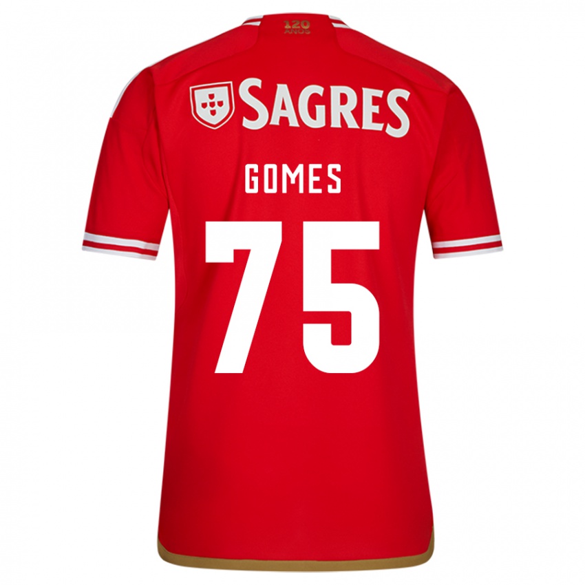 Niño Camiseta André Gomes #75 Rojo 1ª Equipación 2023/24 La Camisa México