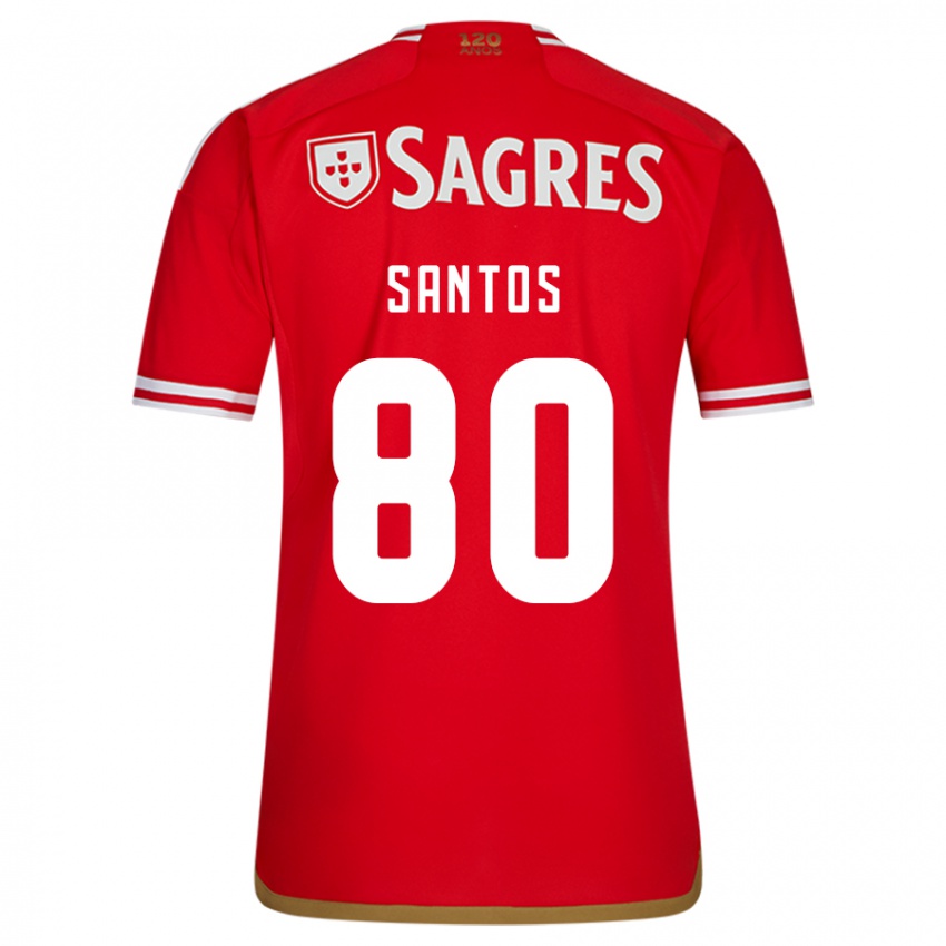 Niño Camiseta Pedro Santos #80 Rojo 1ª Equipación 2023/24 La Camisa México