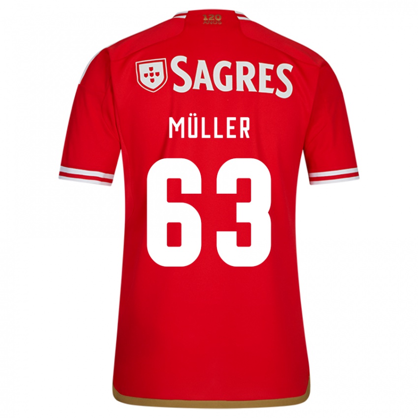 Niño Camiseta José Müller #63 Rojo 1ª Equipación 2023/24 La Camisa México