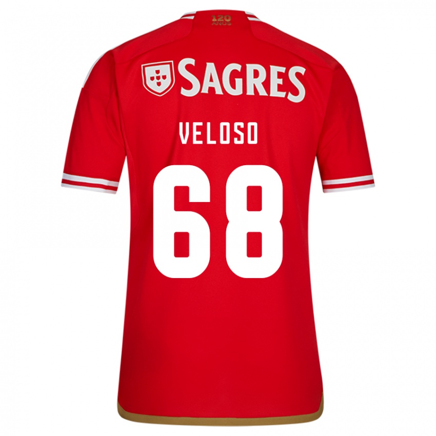 Niño Camiseta João Veloso #68 Rojo 1ª Equipación 2023/24 La Camisa México