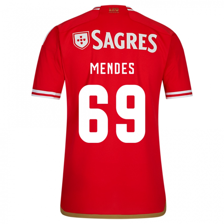 Niño Camiseta Vladimir Mendes #69 Rojo 1ª Equipación 2023/24 La Camisa México