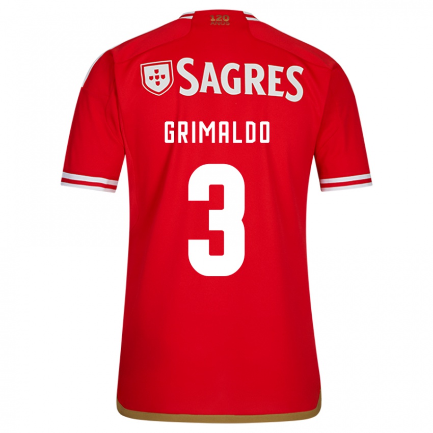 Niño Camiseta Alejandro Grimaldo #3 Rojo 1ª Equipación 2023/24 La Camisa México