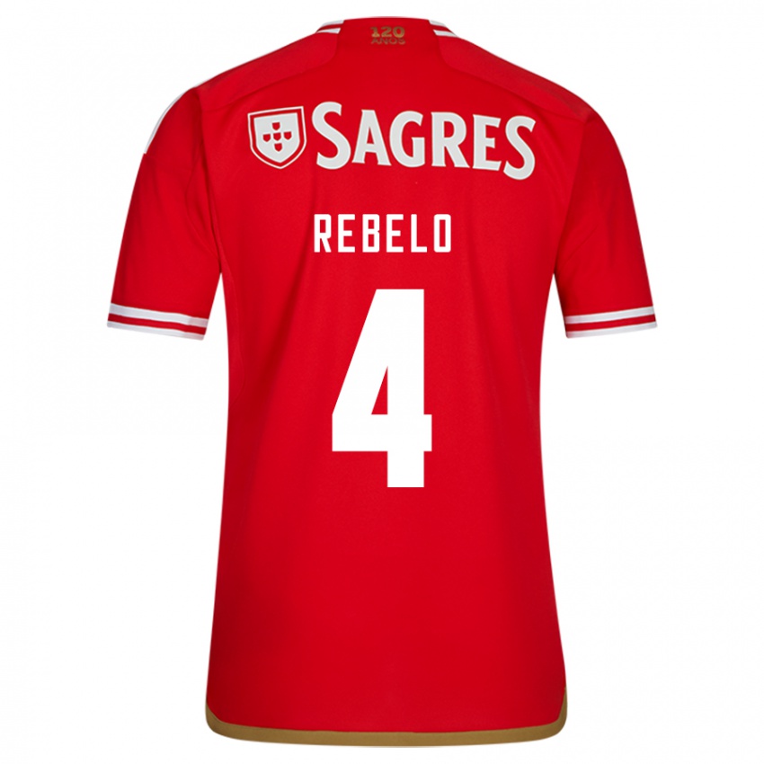 Niño Camiseta Silvia Rebelo #4 Rojo 1ª Equipación 2023/24 La Camisa México