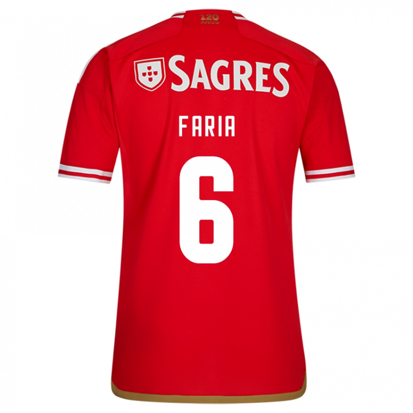 Niño Camiseta Andreia Faria #6 Rojo 1ª Equipación 2023/24 La Camisa México