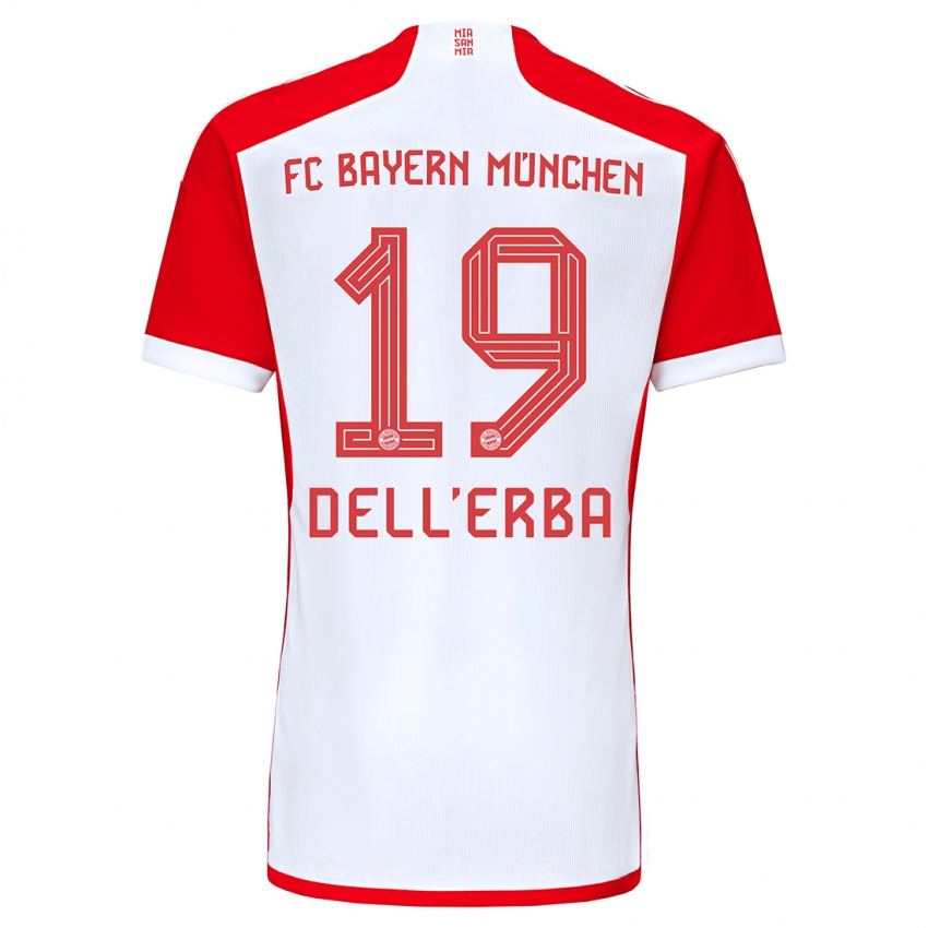 Niño Camiseta Davide Dell'erba #19 Rojo Blanco 1ª Equipación 2023/24 La Camisa México
