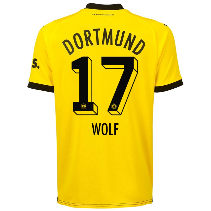 Niño Camiseta Marius Wolf #17 Amarillo 1ª Equipación 2023/24 La Camisa México