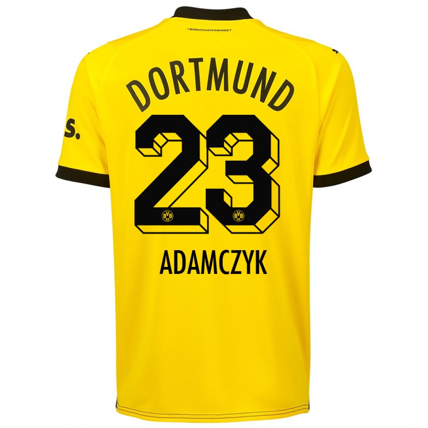 Niño Camiseta Nico Adamczyk #23 Amarillo 1ª Equipación 2023/24 La Camisa México