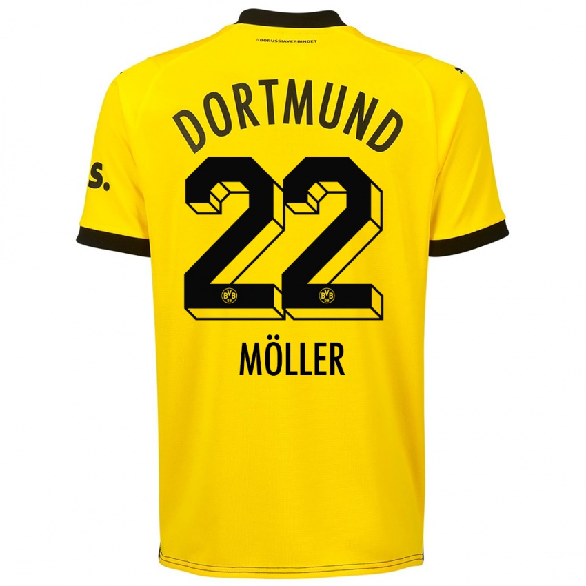 Niño Camiseta Paul Möller #22 Amarillo 1ª Equipación 2023/24 La Camisa México