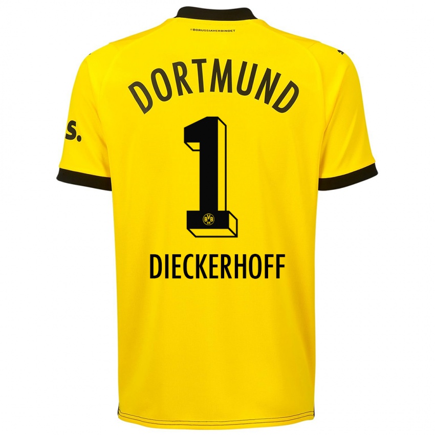 Niño Camiseta Max Dieckerhoff #1 Amarillo 1ª Equipación 2023/24 La Camisa México