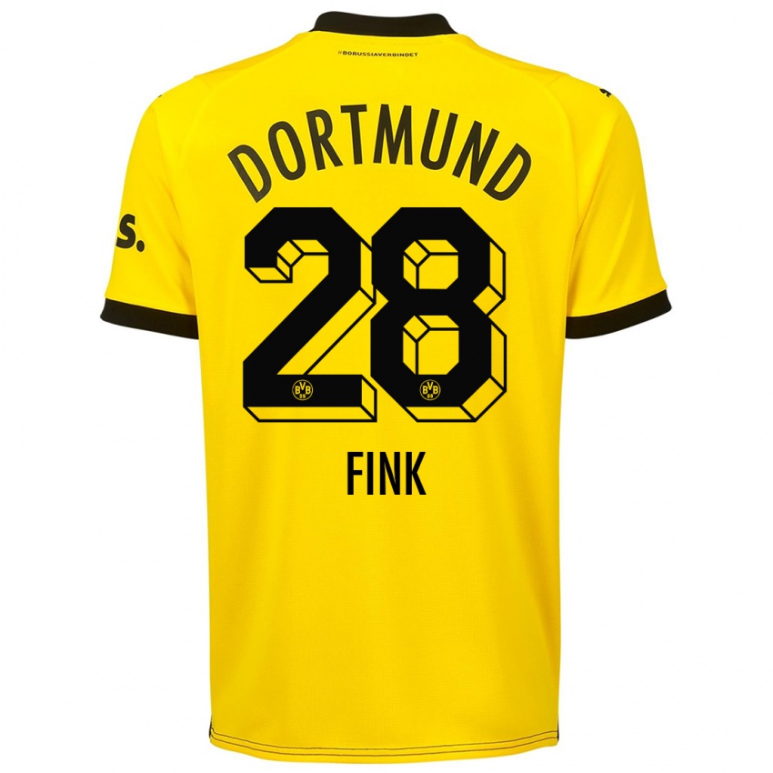 Niño Camiseta Bradley Fink #28 Amarillo 1ª Equipación 2023/24 La Camisa México