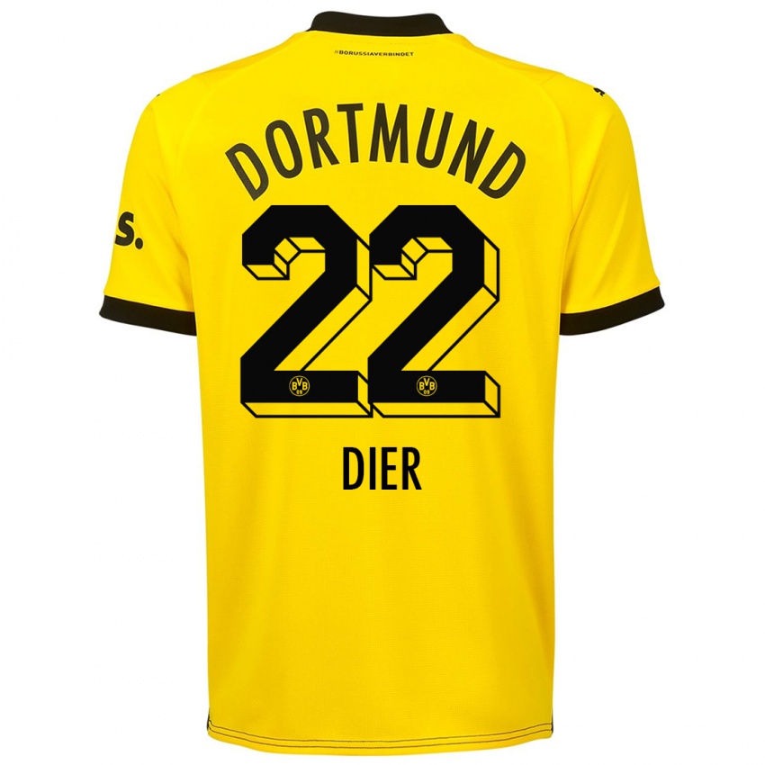 Niño Camiseta Henrik Dier #22 Amarillo 1ª Equipación 2023/24 La Camisa México