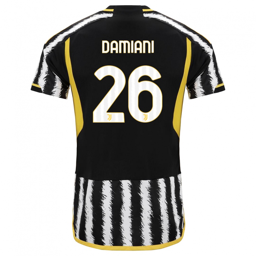 Niño Camiseta Samuele Damiani #26 Blanco Negro 1ª Equipación 2023/24 La Camisa México
