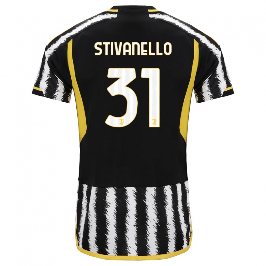 Niño Camiseta Riccardo Stivanello #31 Blanco Negro 1ª Equipación 2023/24 La Camisa México