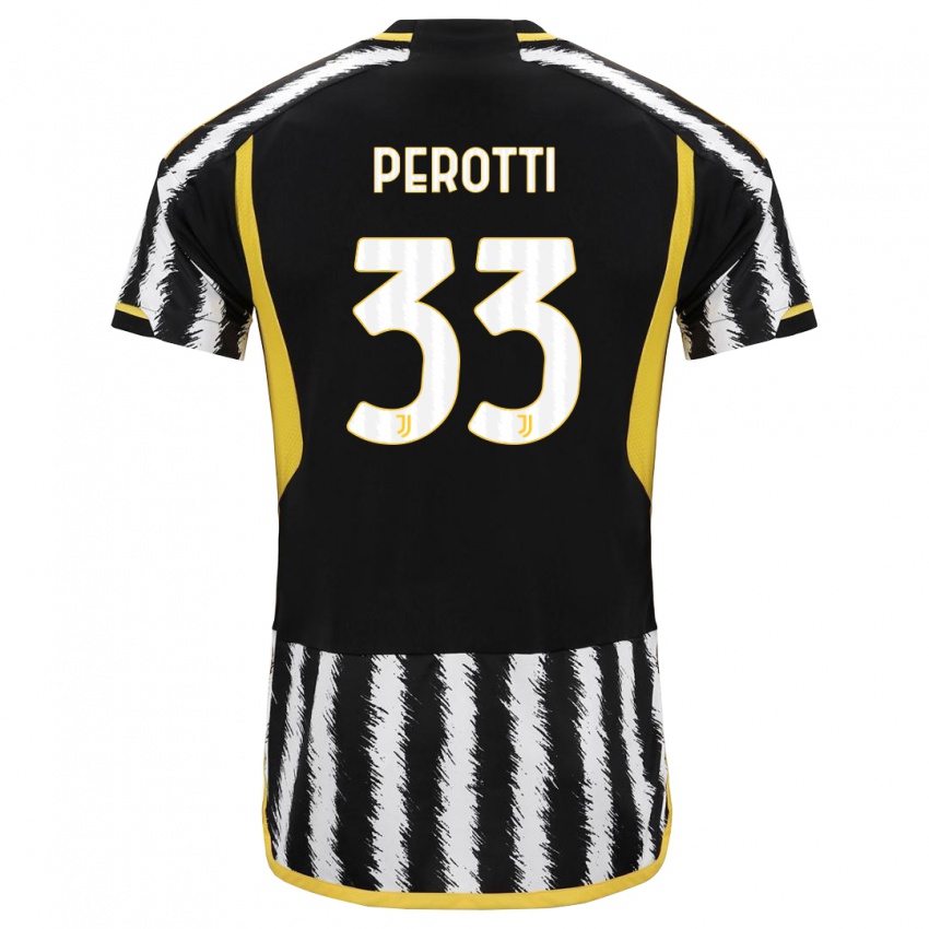 Niño Camiseta Clemente Perotti #33 Blanco Negro 1ª Equipación 2023/24 La Camisa México