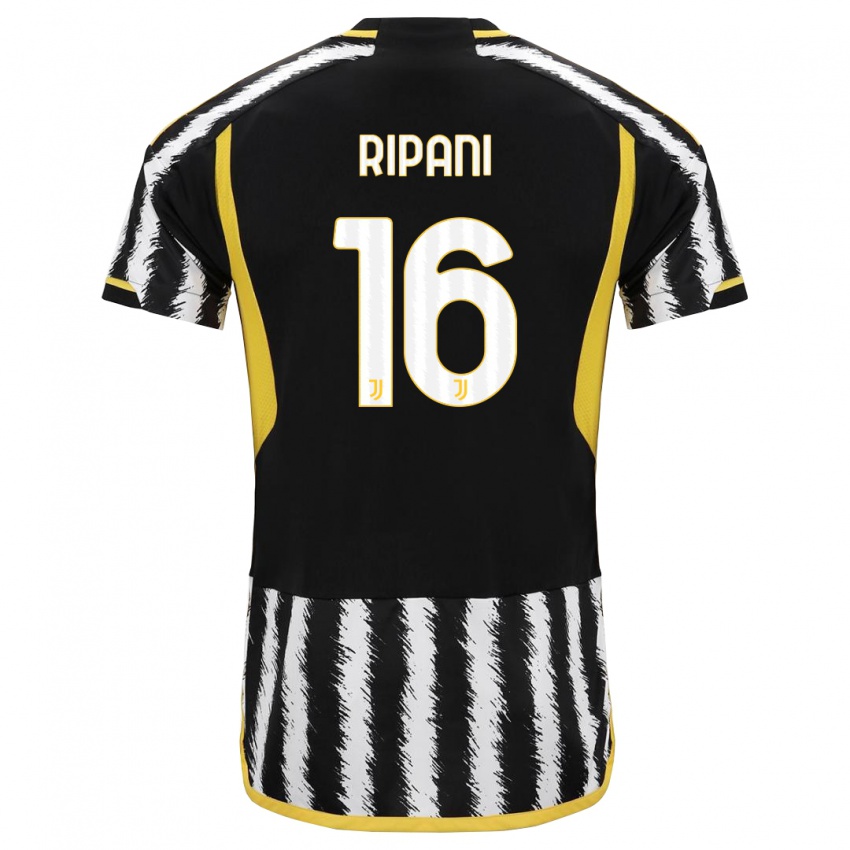 Niño Camiseta Diego Ripani #16 Blanco Negro 1ª Equipación 2023/24 La Camisa México