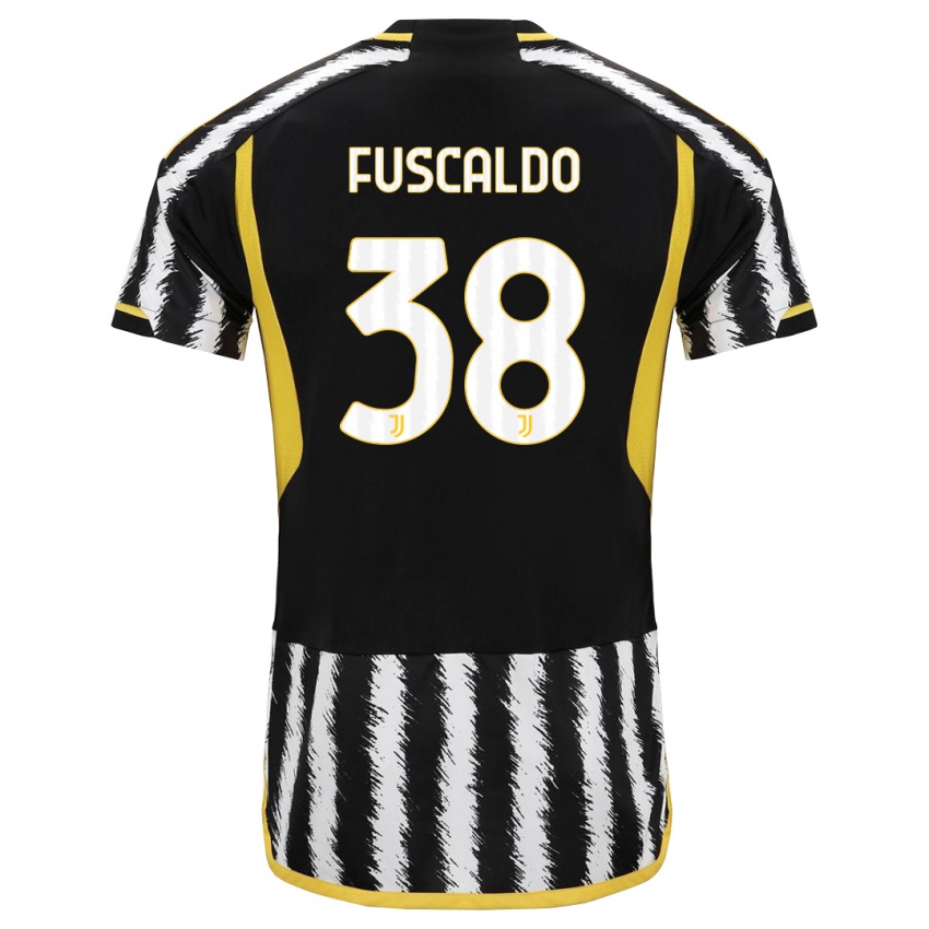 Niño Camiseta Matteo Fuscaldo #38 Blanco Negro 1ª Equipación 2023/24 La Camisa México
