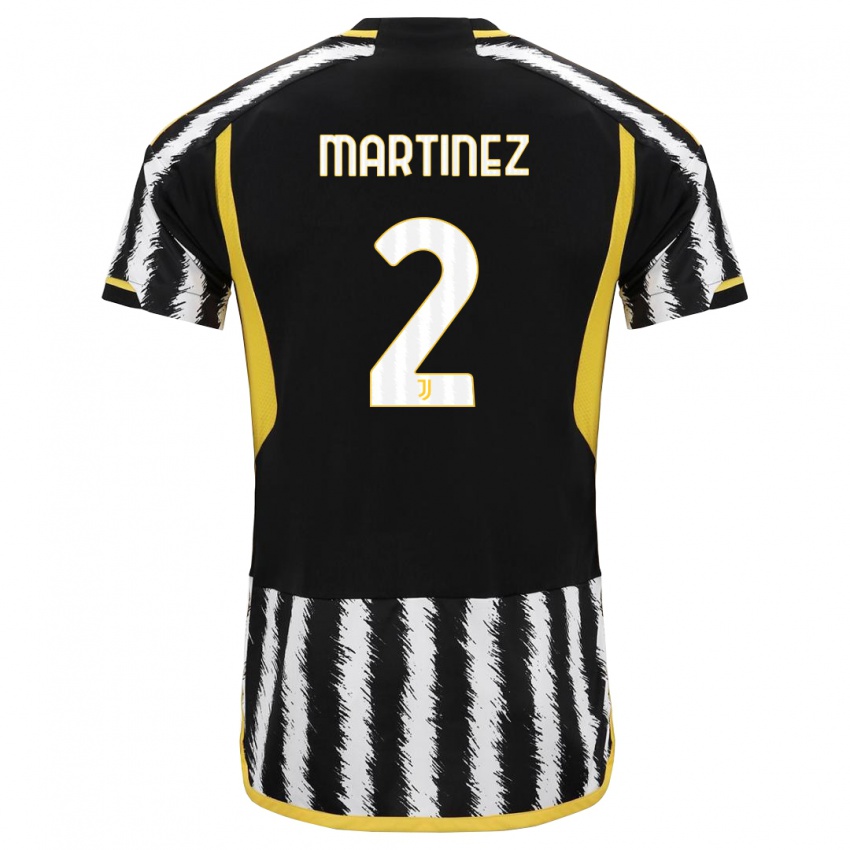 Niño Camiseta Bruno Martinez #2 Blanco Negro 1ª Equipación 2023/24 La Camisa México