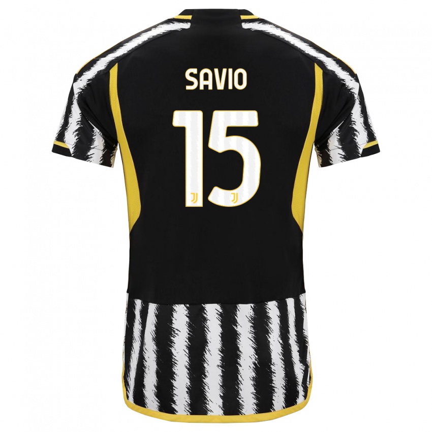 Niño Camiseta Federico Savio #15 Blanco Negro 1ª Equipación 2023/24 La Camisa México