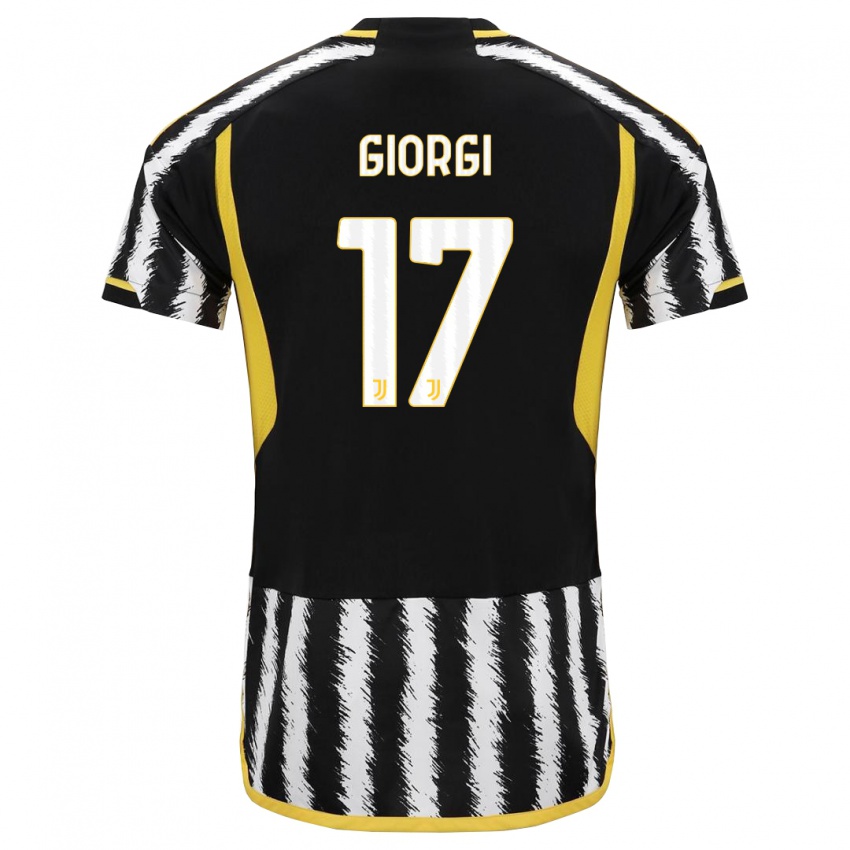 Niño Camiseta Lorenzo Giorgi #17 Blanco Negro 1ª Equipación 2023/24 La Camisa México