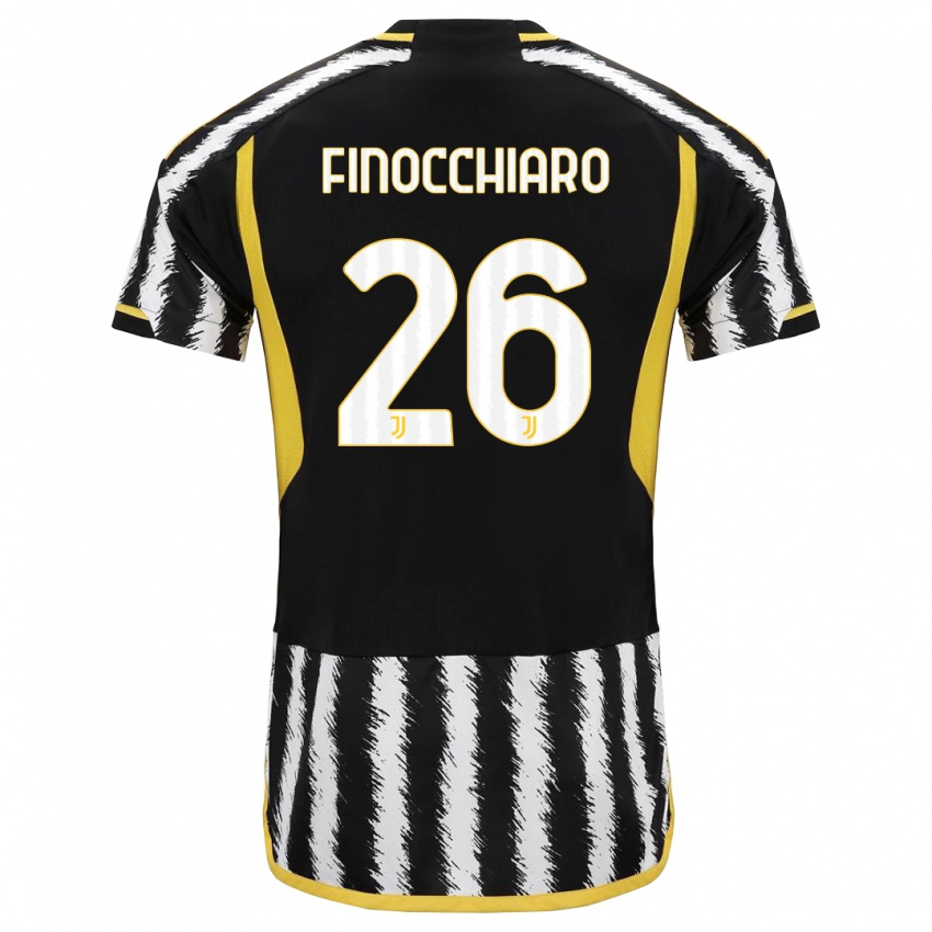 Niño Camiseta Gabriele Finocchiaro #26 Blanco Negro 1ª Equipación 2023/24 La Camisa México
