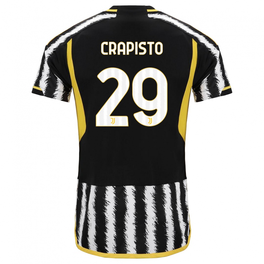 Niño Camiseta Francesco Crapisto #29 Blanco Negro 1ª Equipación 2023/24 La Camisa México