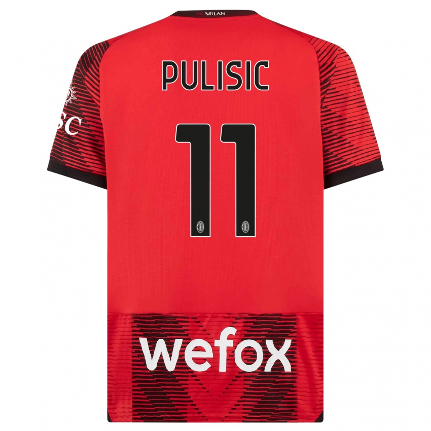 Niño Camiseta Christian Pulisic #11 Negro Rojo 1ª Equipación 2023/24 La Camisa México