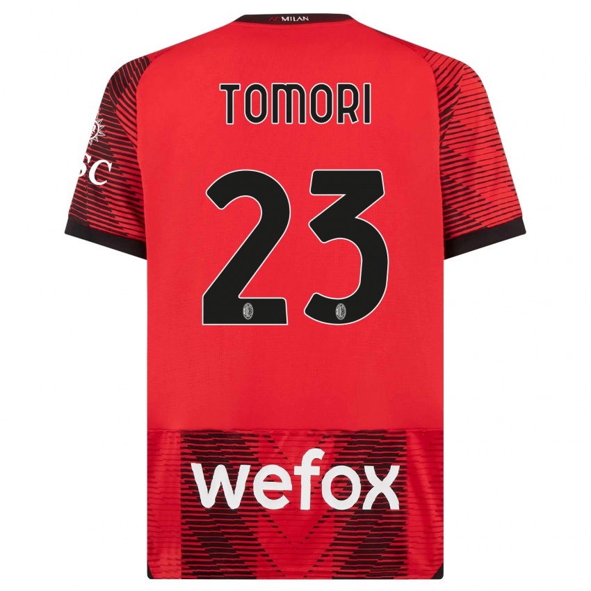 Niño Camiseta Fikayo Tomori #23 Negro Rojo 1ª Equipación 2023/24 La Camisa México