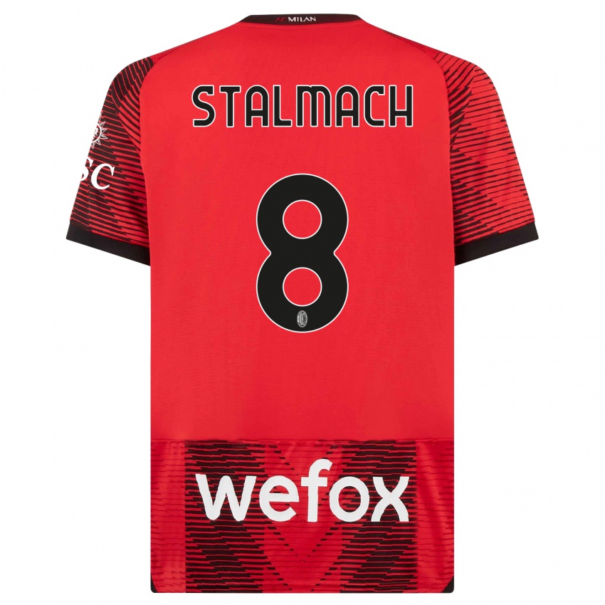 Niño Camiseta Dariusz Stalmach #8 Negro Rojo 1ª Equipación 2023/24 La Camisa México