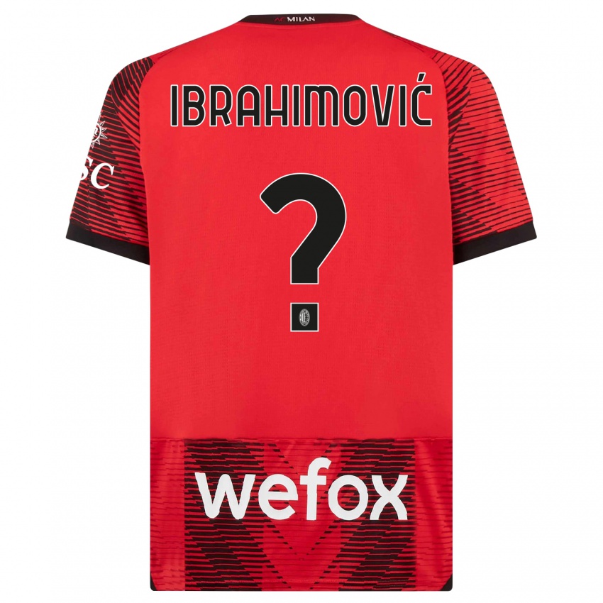 Niño Camiseta Maximilian Ibrahimović #0 Negro Rojo 1ª Equipación 2023/24 La Camisa México