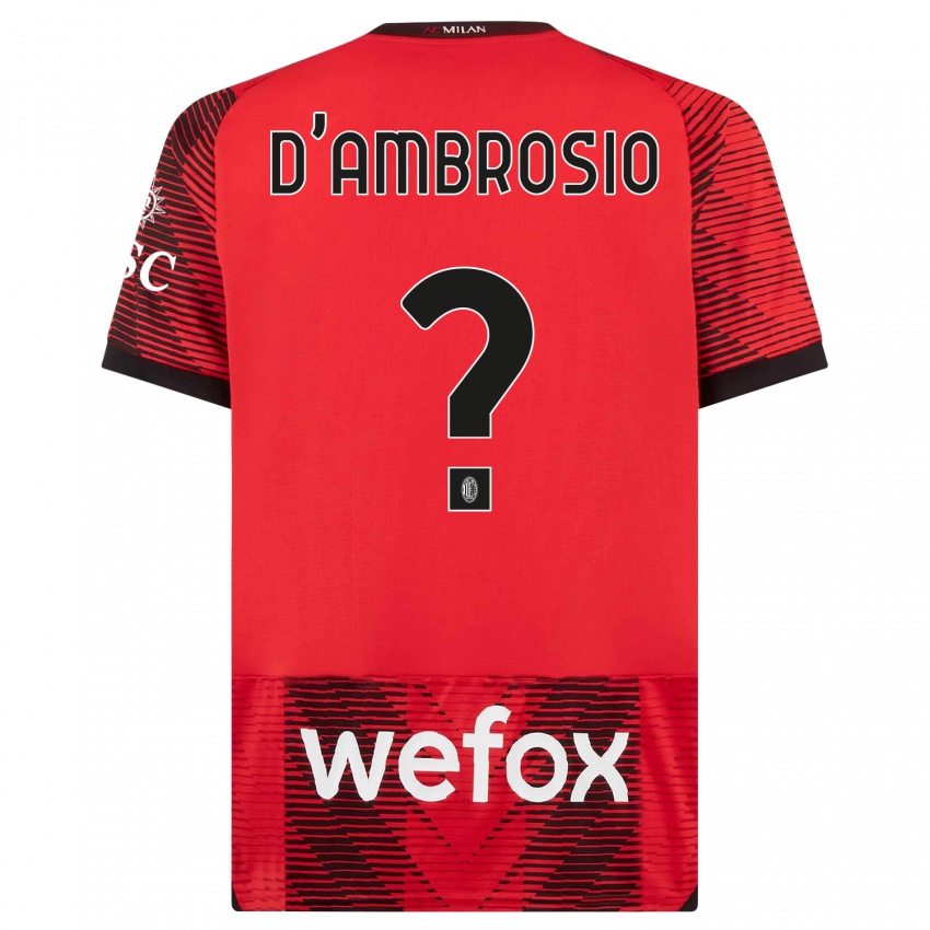 Niño Camiseta Antonio D'ambrosio #0 Negro Rojo 1ª Equipación 2023/24 La Camisa México