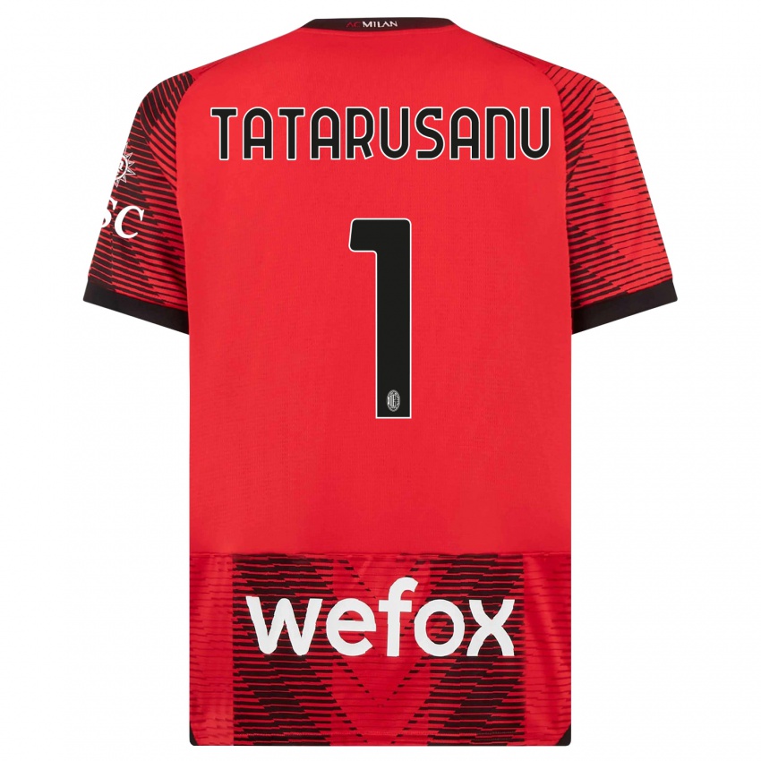 Niño Camiseta Ciprian Tatarusanu #1 Negro Rojo 1ª Equipación 2023/24 La Camisa México