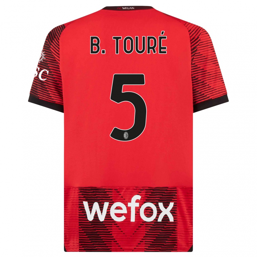 Niño Camiseta Fode Ballo-Toure #5 Negro Rojo 1ª Equipación 2023/24 La Camisa México