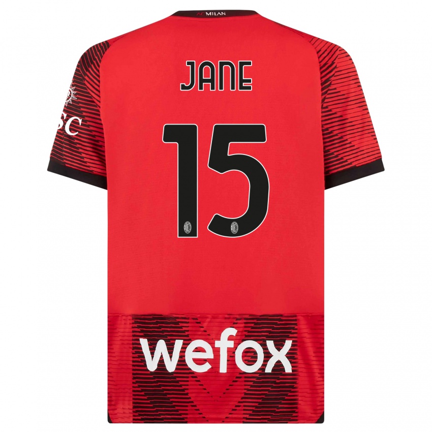 Niño Camiseta Refiloe Jane #15 Negro Rojo 1ª Equipación 2023/24 La Camisa México