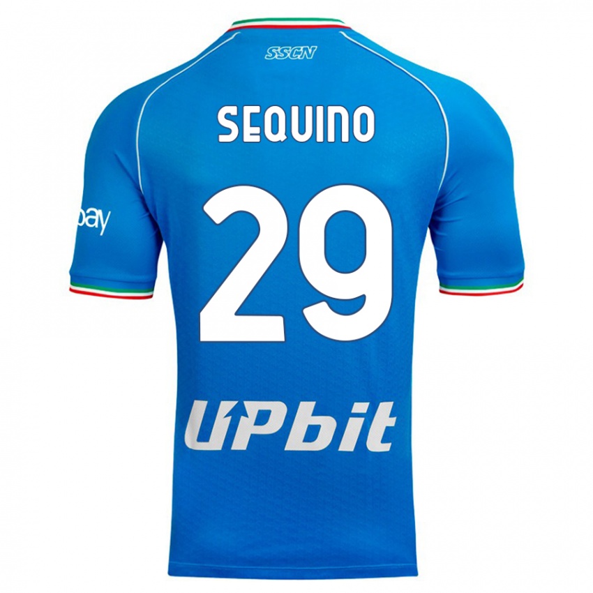 Niño Camiseta Giovanni Sequino #29 Cielo Azul 1ª Equipación 2023/24 La Camisa México