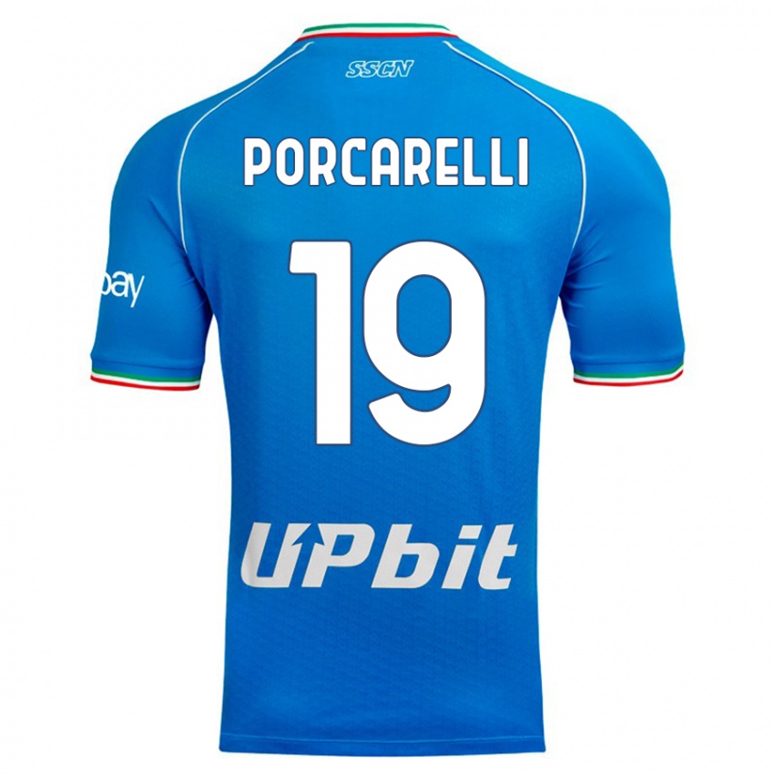 Niño Camiseta Maddelena Porcarelli #19 Cielo Azul 1ª Equipación 2023/24 La Camisa México