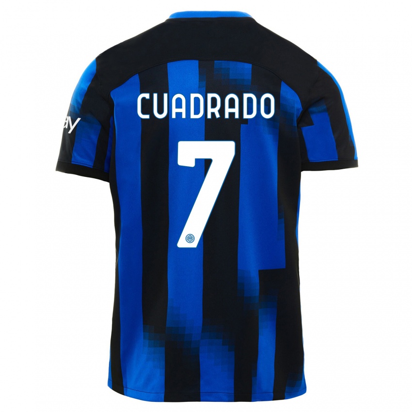 Niño Camiseta Juan Cuadrado #7 Azul Negro 1ª Equipación 2023/24 La Camisa México