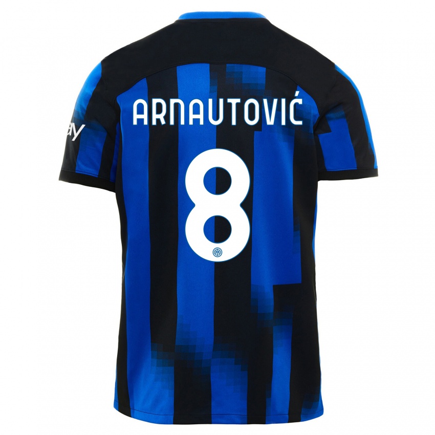 Niño Camiseta Marko Arnautovic #8 Azul Negro 1ª Equipación 2023/24 La Camisa México
