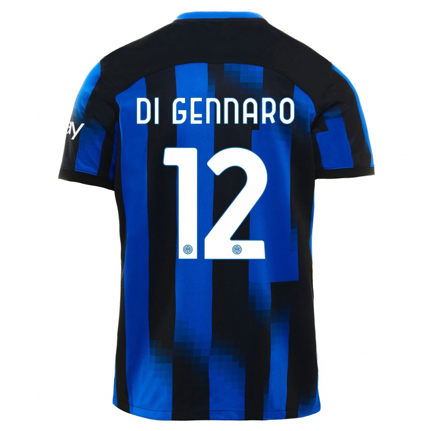 Niño Camiseta Raffaele Di Gennaro #12 Azul Negro 1ª Equipación 2023/24 La Camisa México