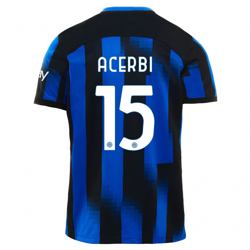 Niño Camiseta Francesco Acerbi #15 Azul Negro 1ª Equipación 2023/24 La Camisa México