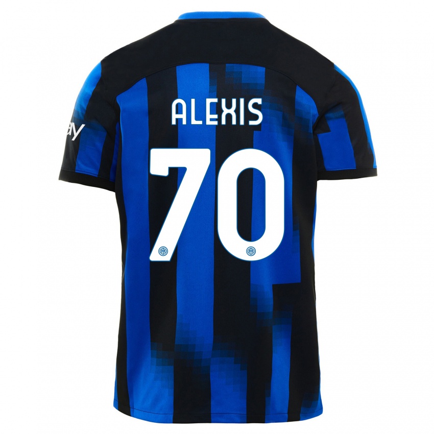 Niño Camiseta Alexis Sanchez #70 Azul Negro 1ª Equipación 2023/24 La Camisa México